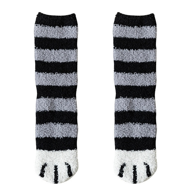 Cat Paw Socks - Black Stripe / European Size 35-43 - Cat