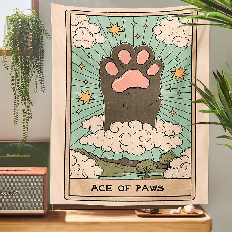 Cat Paw Tapestry - Cat Tapestry