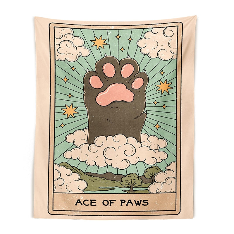 Cat Paw Tapestry - Cat Tapestry