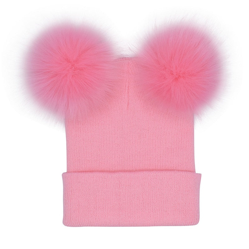 Cat pom pom Beanie - Cat beanie