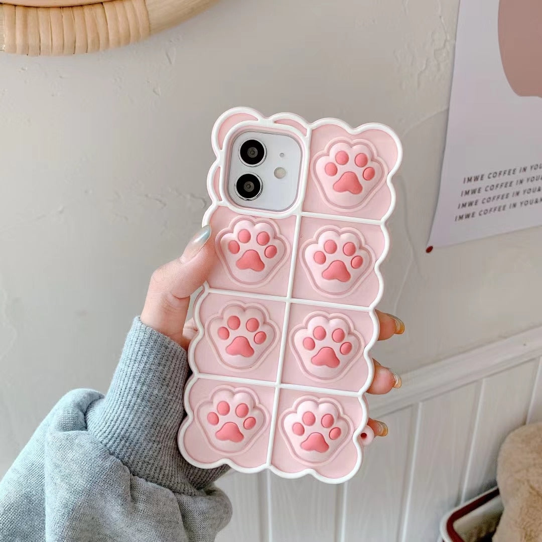 Cat Pop it iPhone Case - For iPhone 11 / Pink - Cat Phone