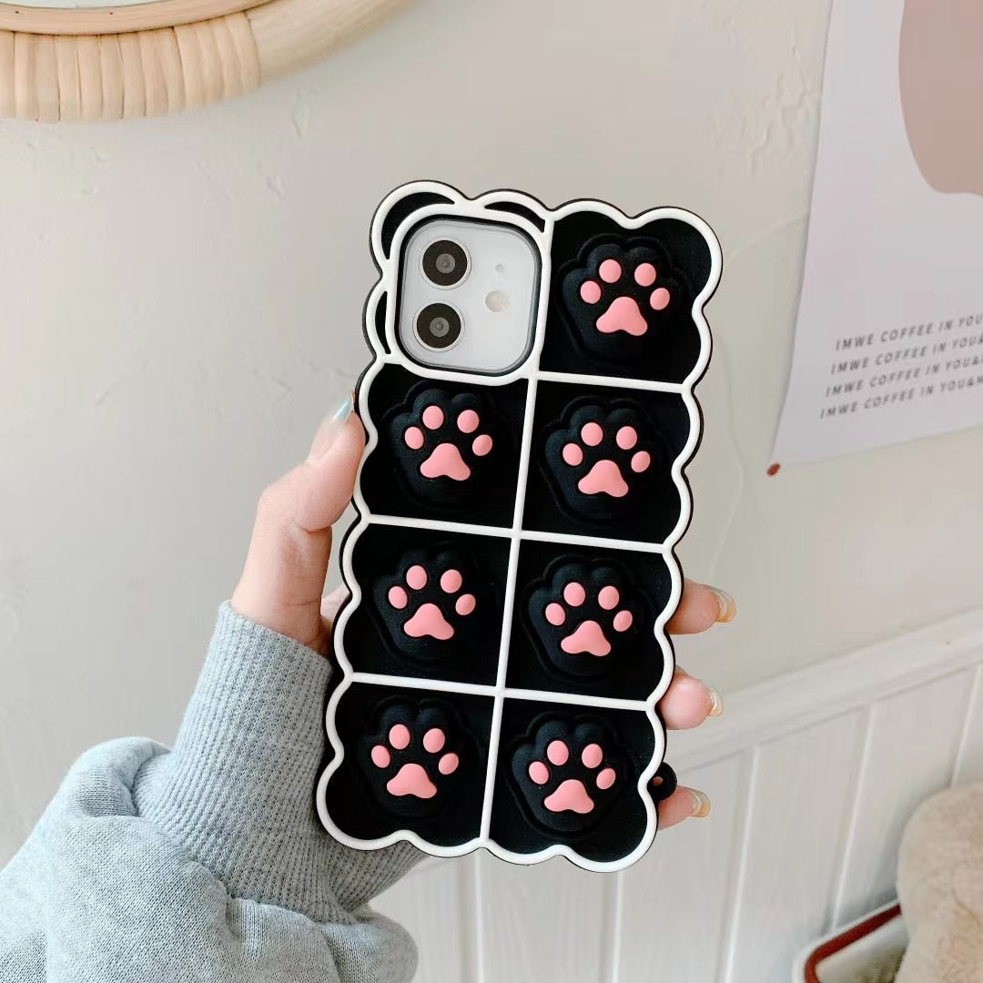 Cat Pop it iPhone Case - For iPhone 11 / Black - Cat Phone