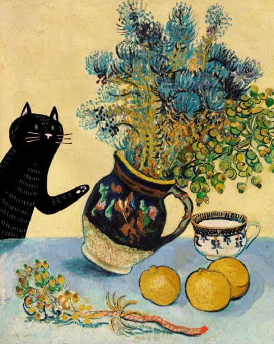 Cat Posters Art Prints - 30X40cm no frame / Fruit - Cat