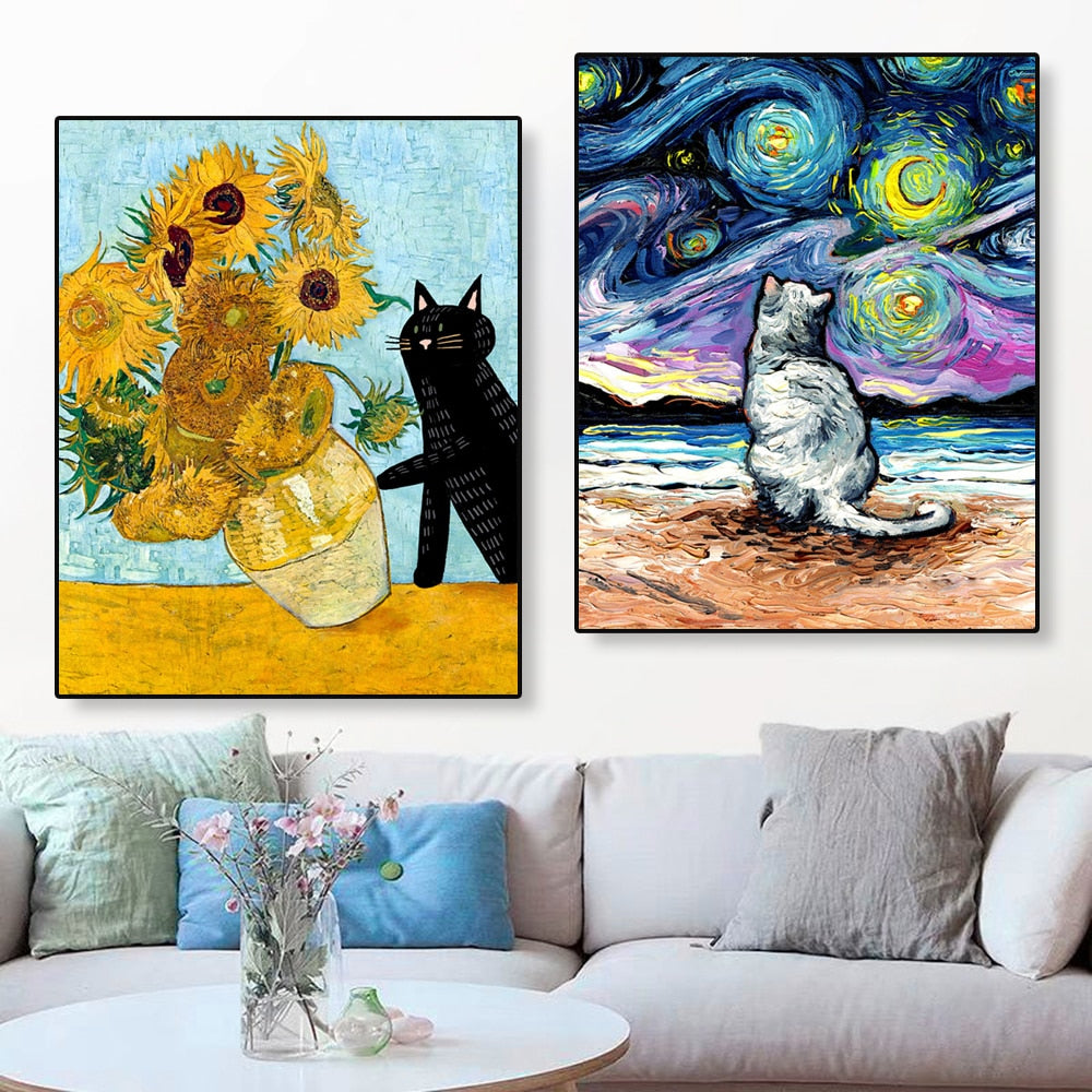 Cat Posters Art Prints - Cat poster
