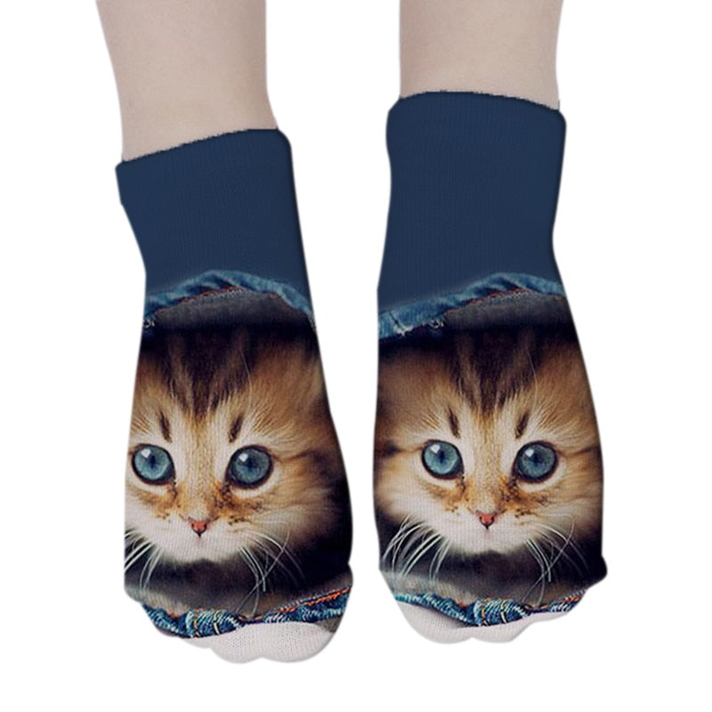 Cat Print Socks - Cat Socks