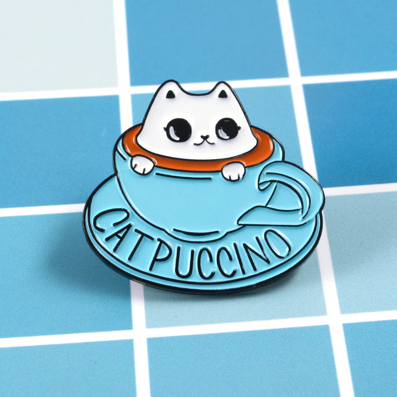 Cat Puccino pin