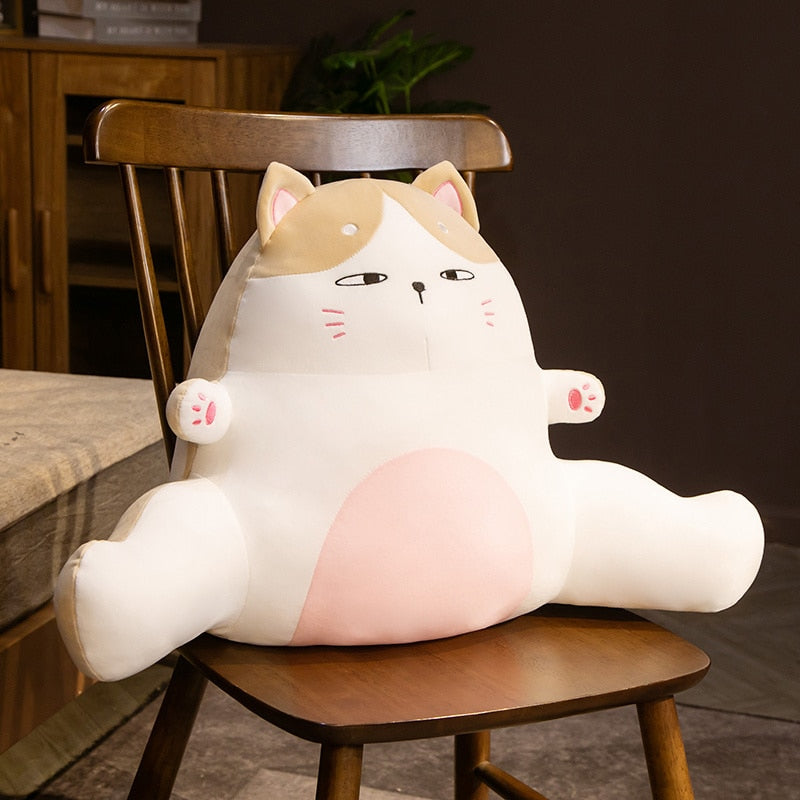 Cat Reading Pillow - 68x48x25cm / Beige / CN