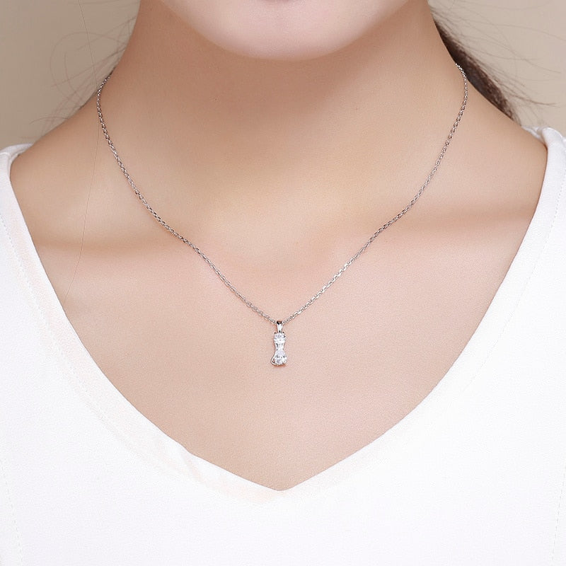 Cat Shaped Necklace - Cat necklace