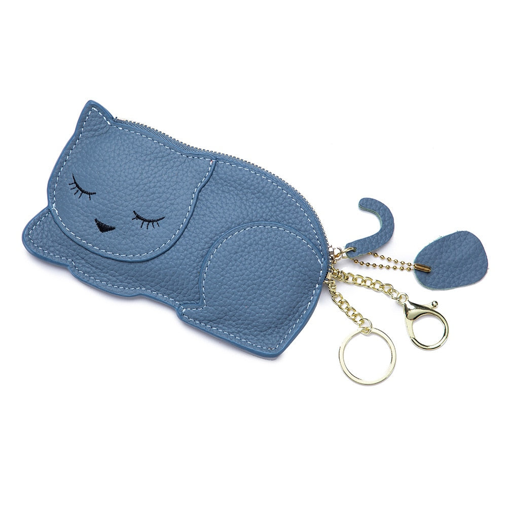 Cat Shaped Purse - Blue - Cat purse