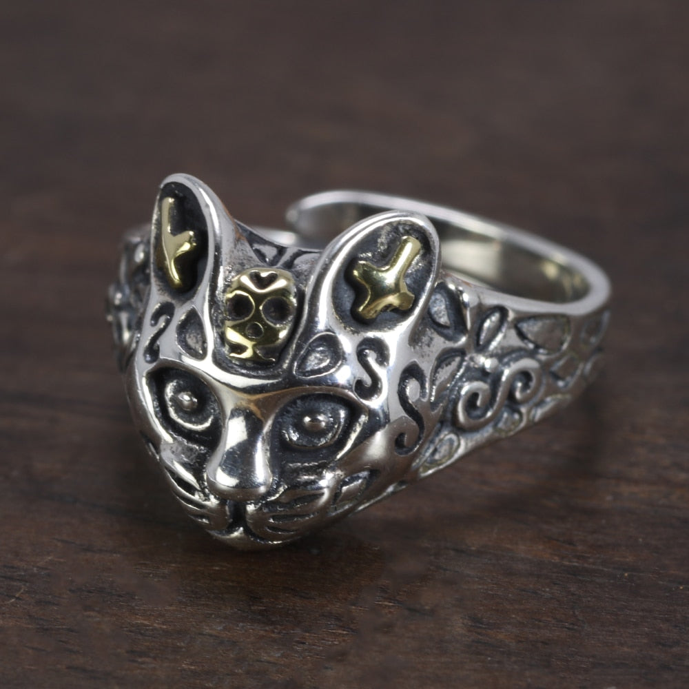 Cat Skull Ring - cat rings