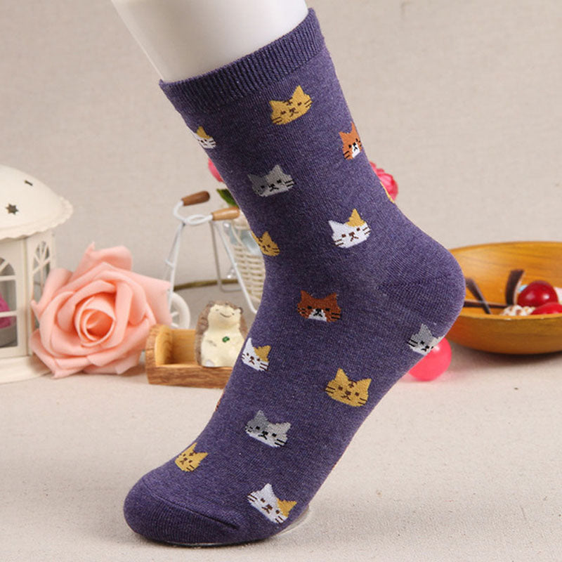 Cat Socks for Men - Purple - Cat Socks