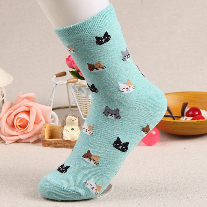 Cat Socks for Men - Light Blue - Cat Socks