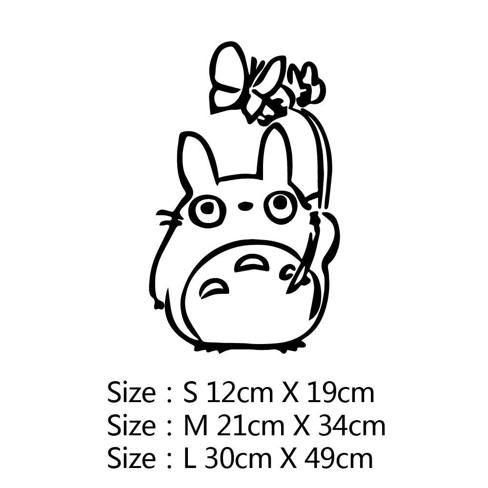 Cat Stickers for Cars - Butterfly / Size S / Black