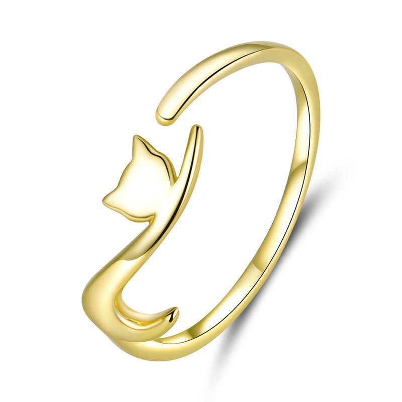 Cat Tail Ring - Gold - cat rings