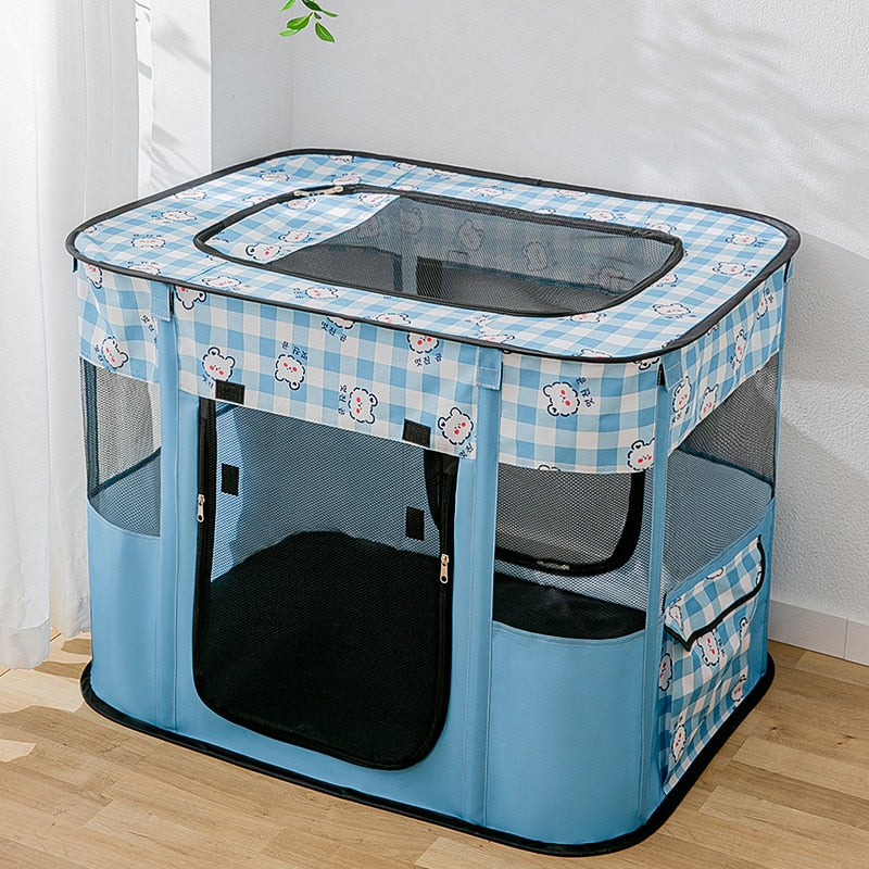 Cat Tent Bed - Blue / M