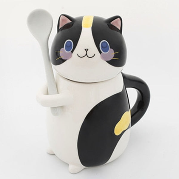 Cat Tiki Mug - Black / 300ml