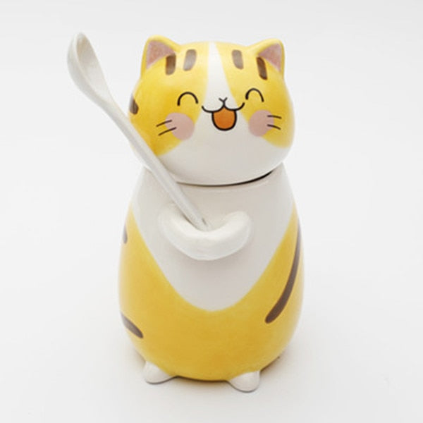 Cat Tiki Mug - Yellow / 300ml