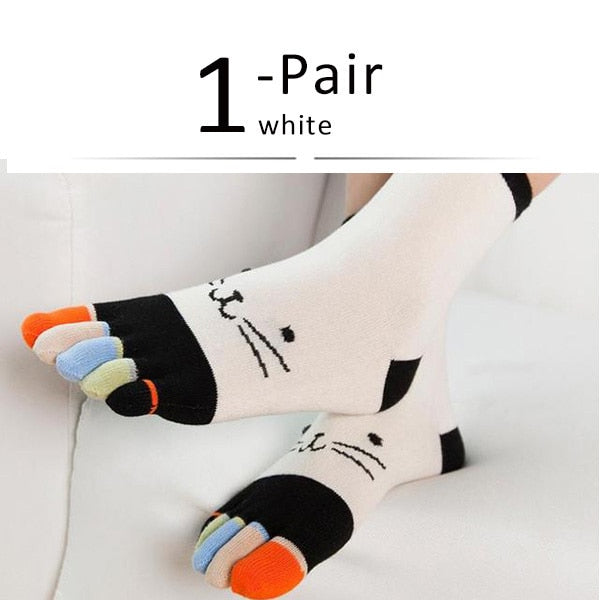 Cat Toe Bean Socks - White / EU35-39 - Cat Socks