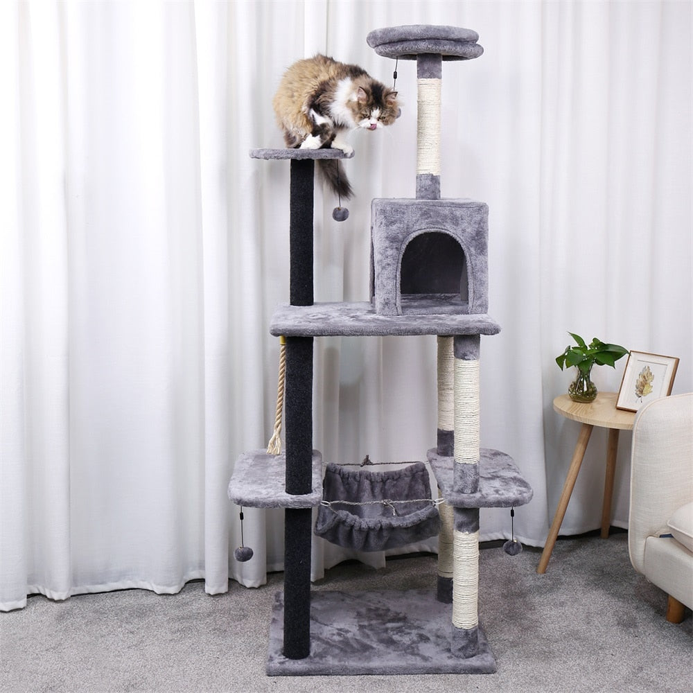 Cat Tree with Hammock - Grey / XL / United States