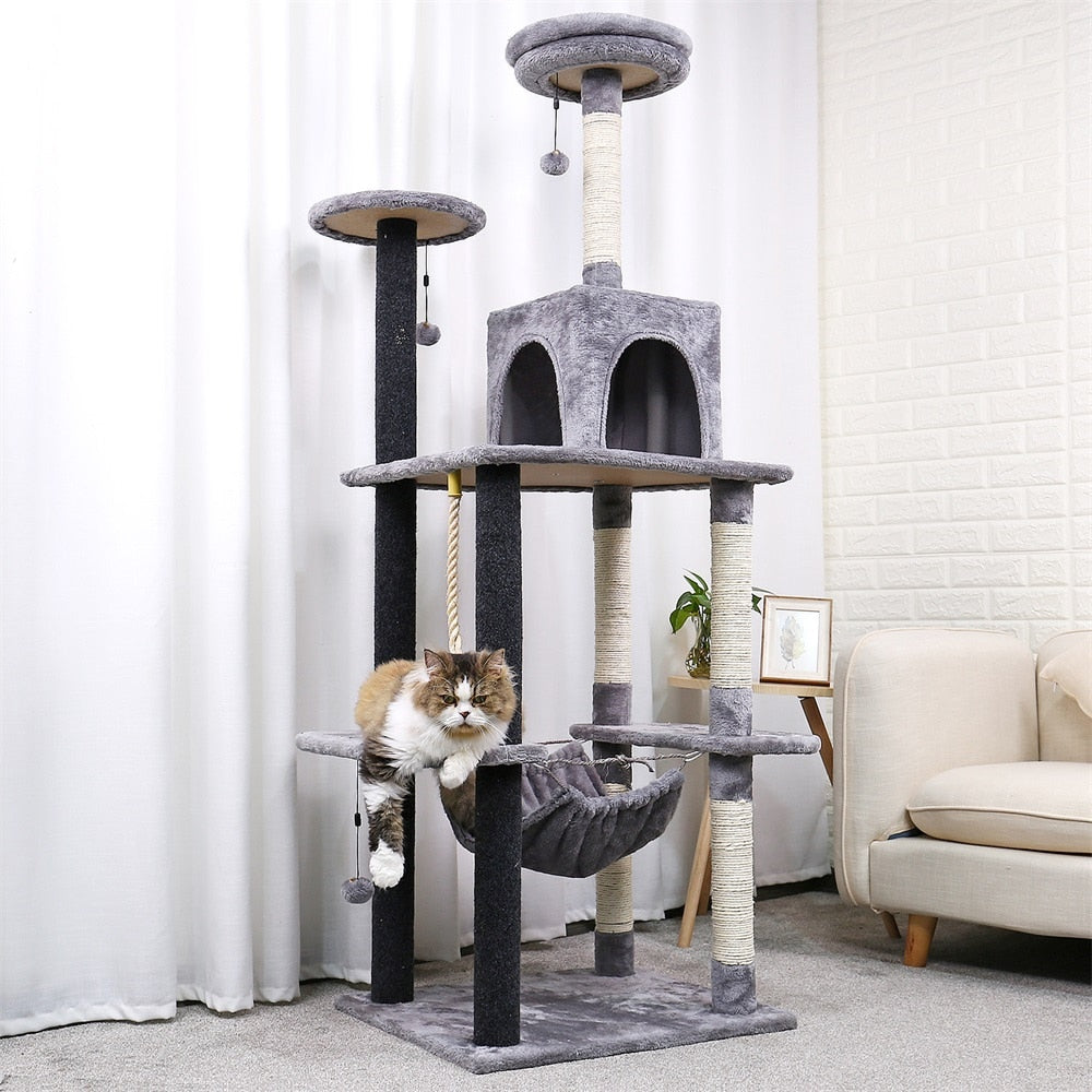 Cat Tree with Hammock - Grey / XL / United States