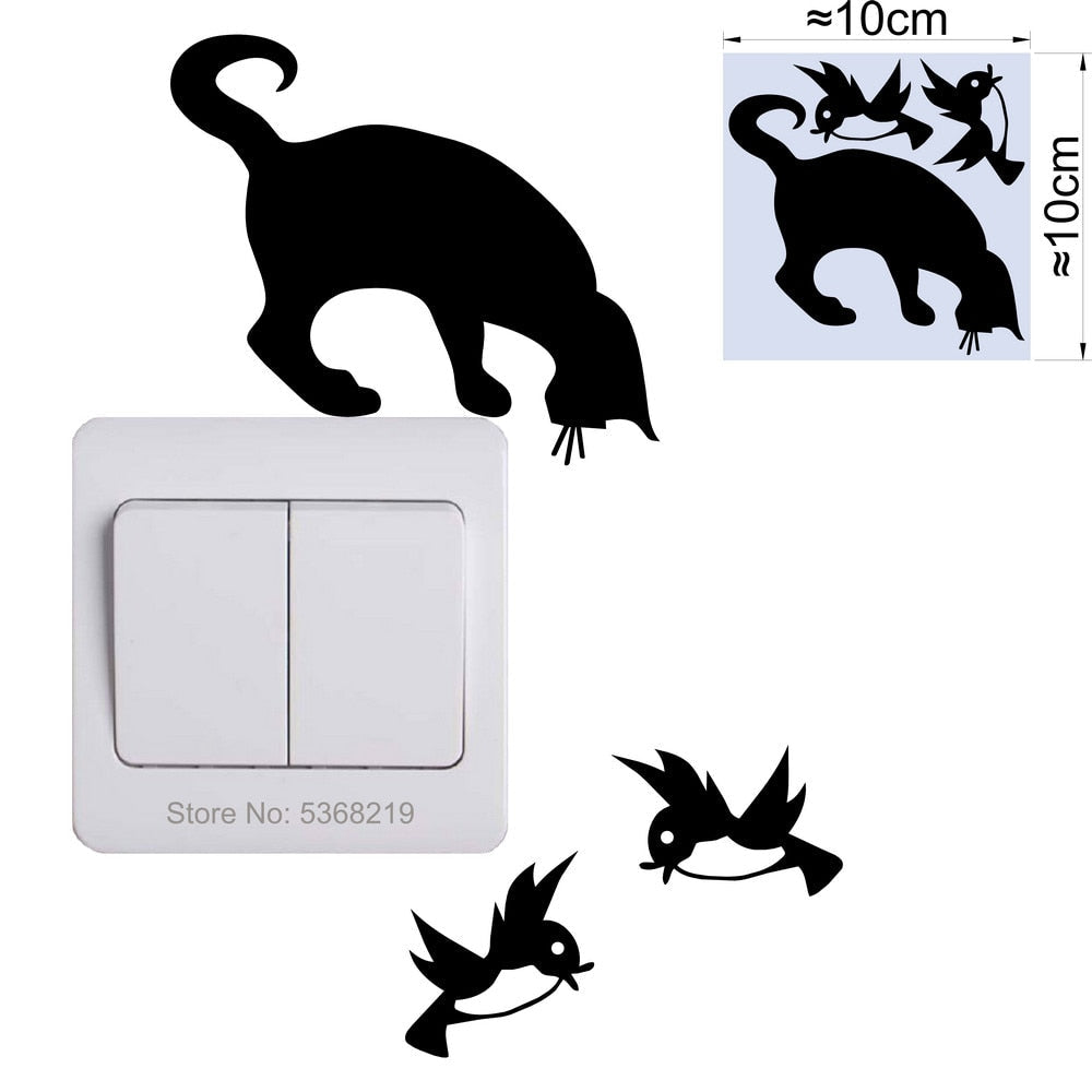 Cat Vinyl Stickers - Bird