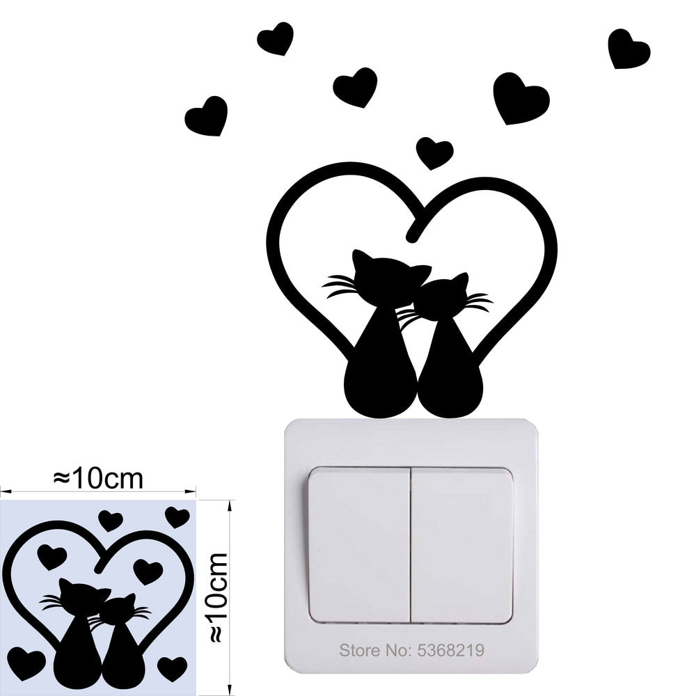 Cat Vinyl Stickers - Love