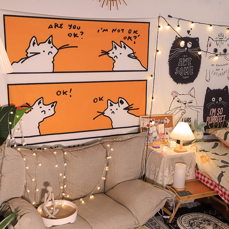 Cat Wall Tapestry - Cat Tapestry