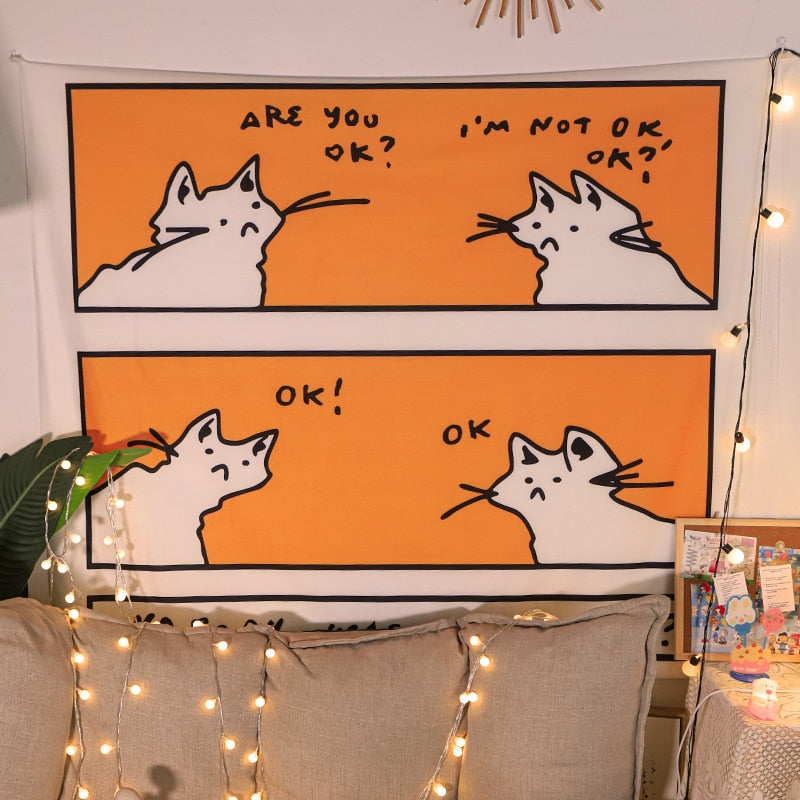 Cat Wall Tapestry - Cat Tapestry