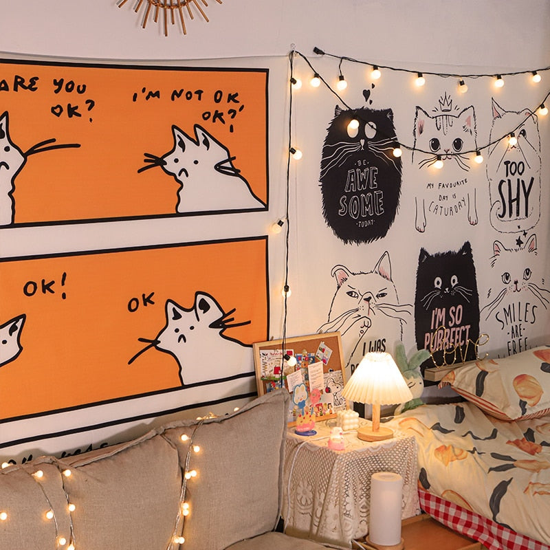 Cat Wall Tapestry - Cat Tapestry