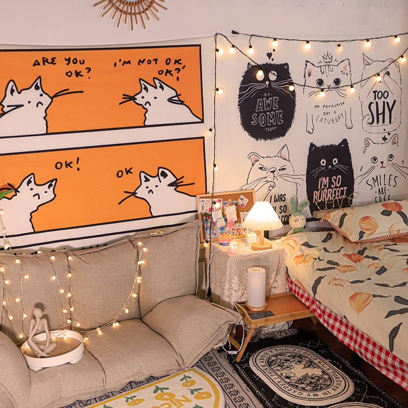 Cat Wall Tapestry - Cat Tapestry