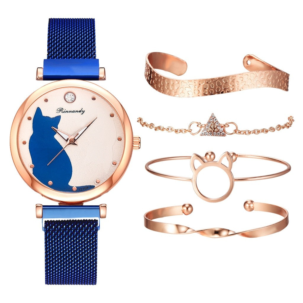 Cat Watch Set - Navy Blue - Cat Watch