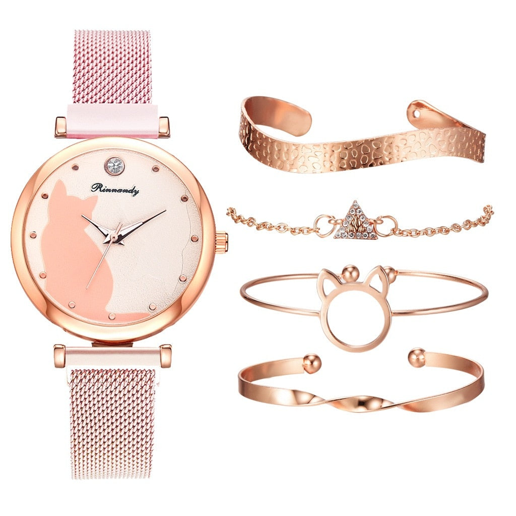 Cat Watch Set - Pink - Cat Watch