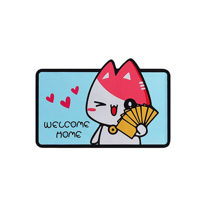 Cat Welcome Rug - Fan Cat / 40cmx60cm / China