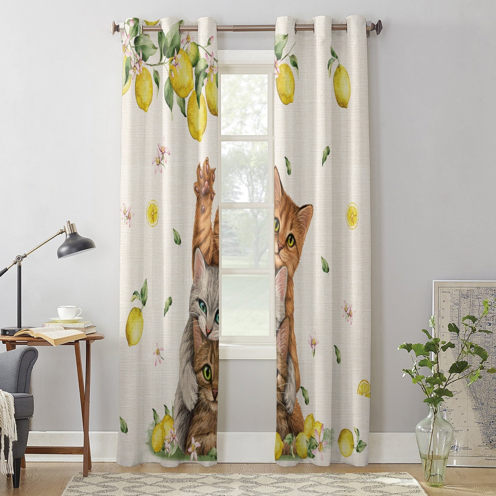 Cat Window Curtains - cat curtains