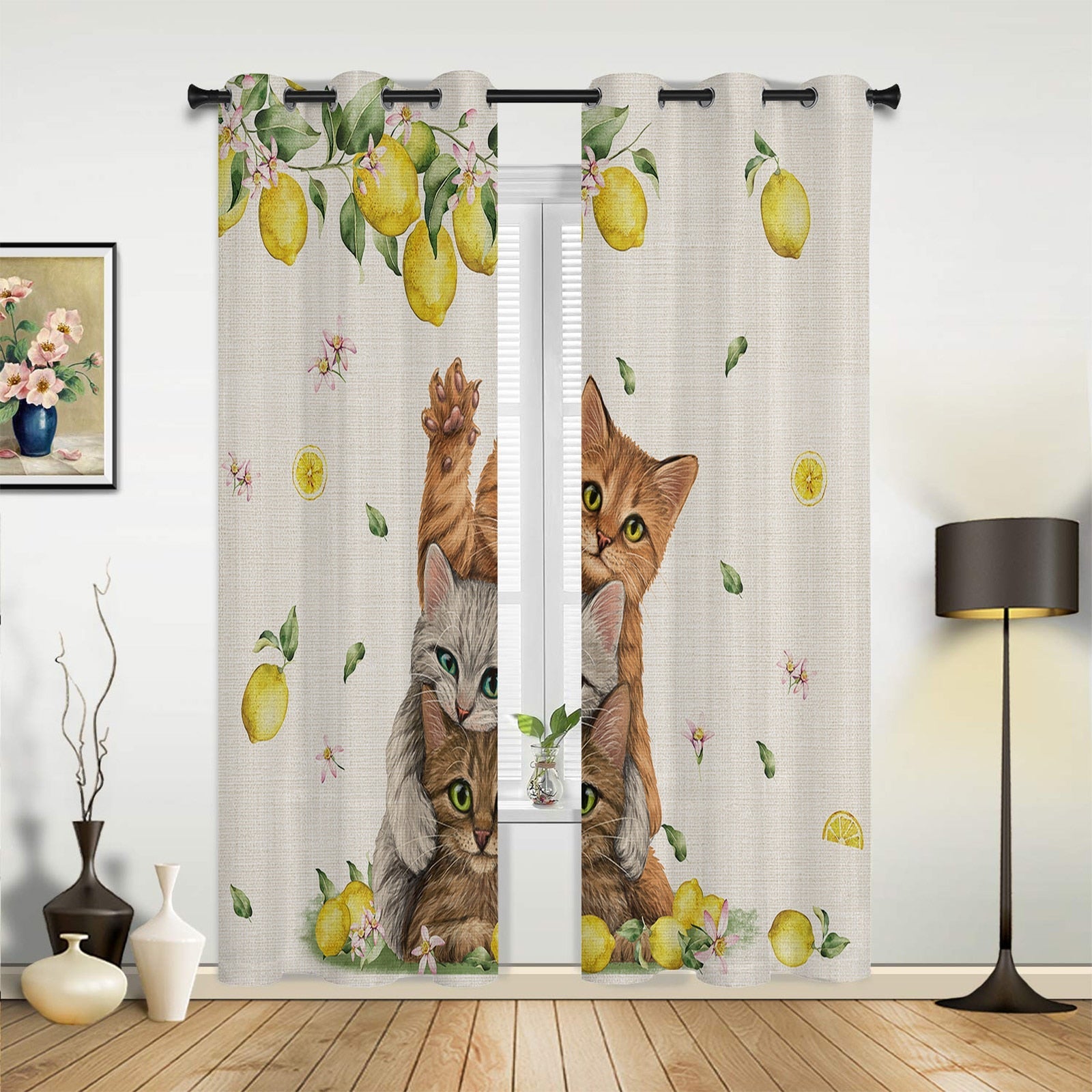Cat Window Curtains - cat curtains