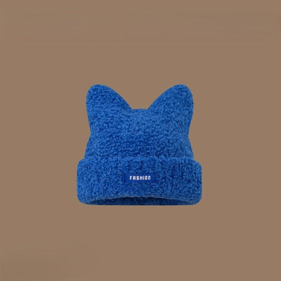 Cat Woman Beanie - Blue / 56-58cm - Cat beanie