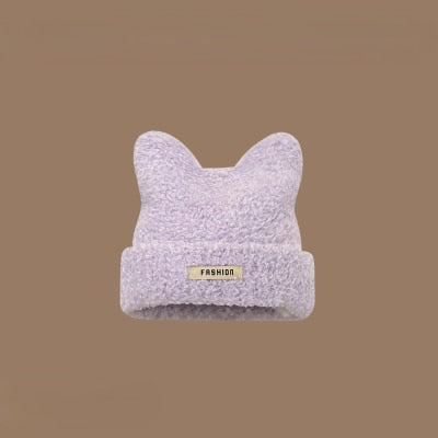 Cat Woman Beanie - Purple / 56-58cm - Cat beanie