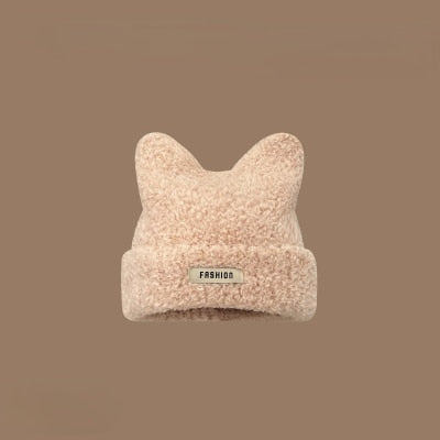 Cat Woman Beanie - Khaki / 56-58cm - Cat beanie