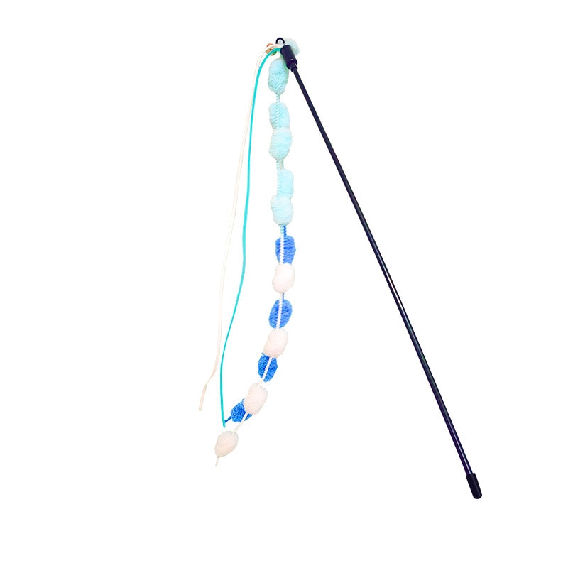 Caterpillar Rod Cat Toy - Blue - Cat Toys