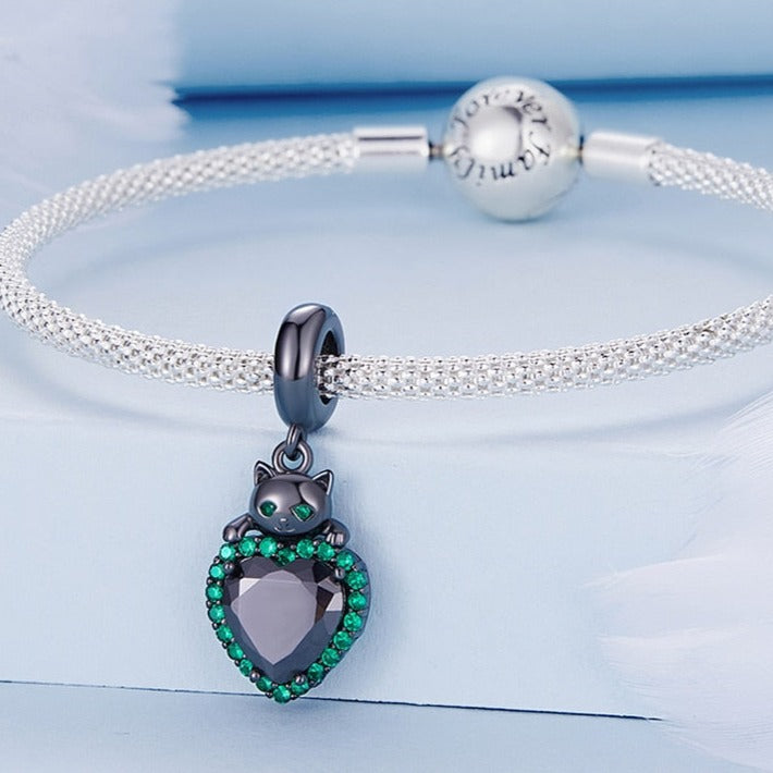 Cats & Hearts Dangle Charm - Cat charms