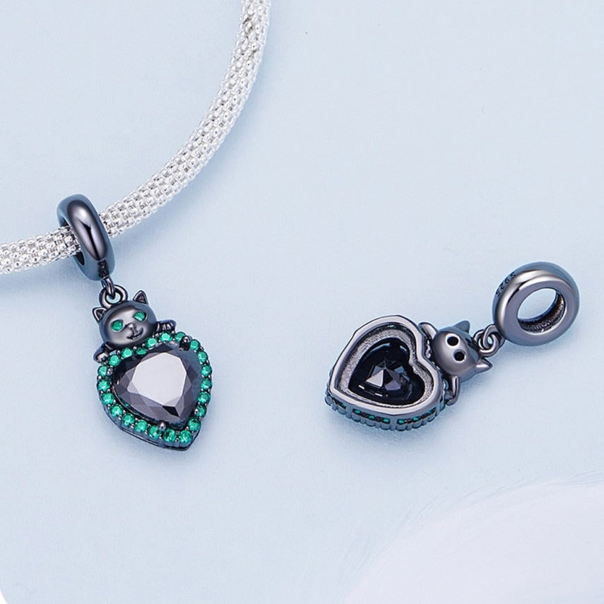 Cats & Hearts Dangle Charm - Cat charms