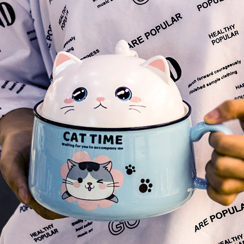 Ceramic Cat Bowl Mug