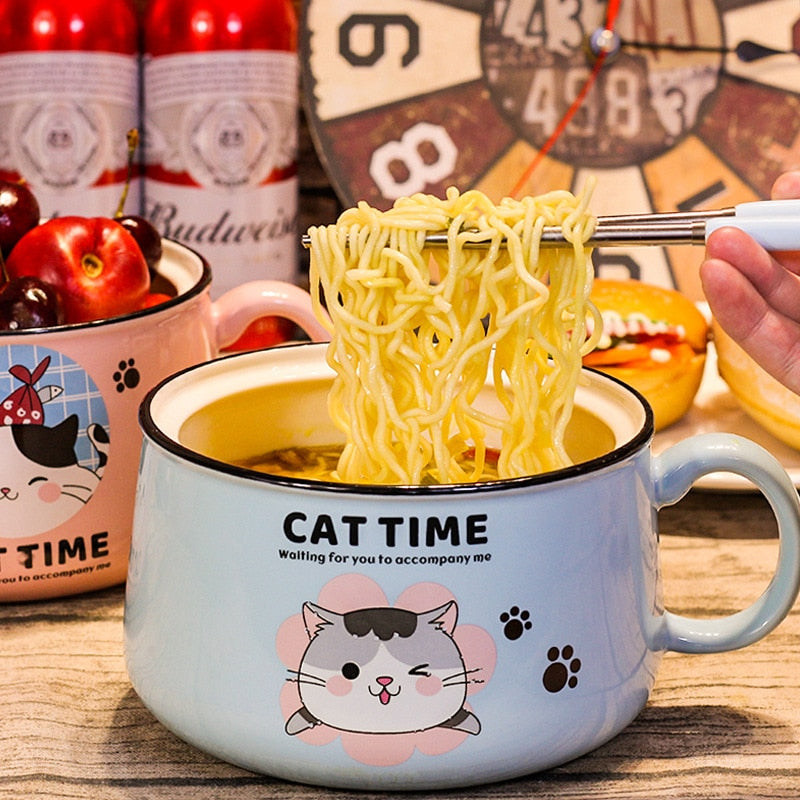 Ceramic Cat Bowl Mug