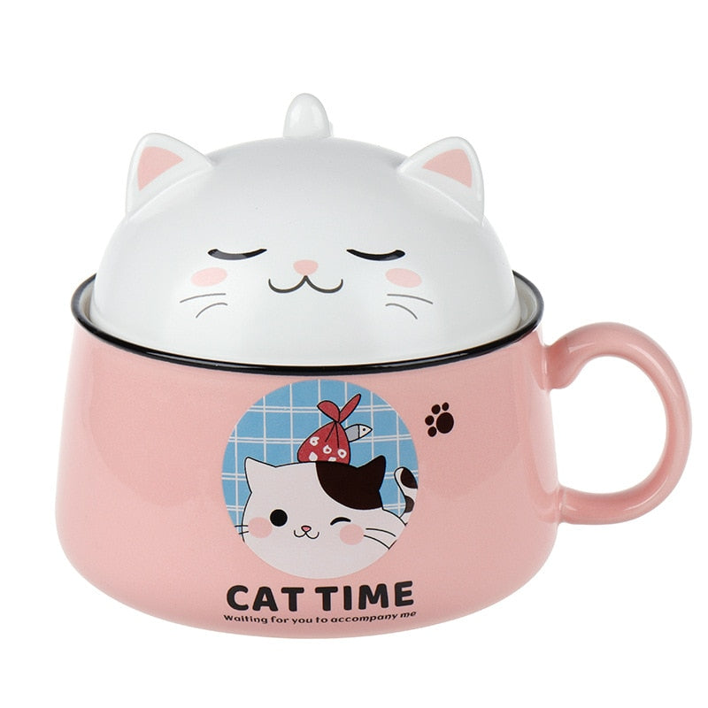 Ceramic Cat Bowl Mug