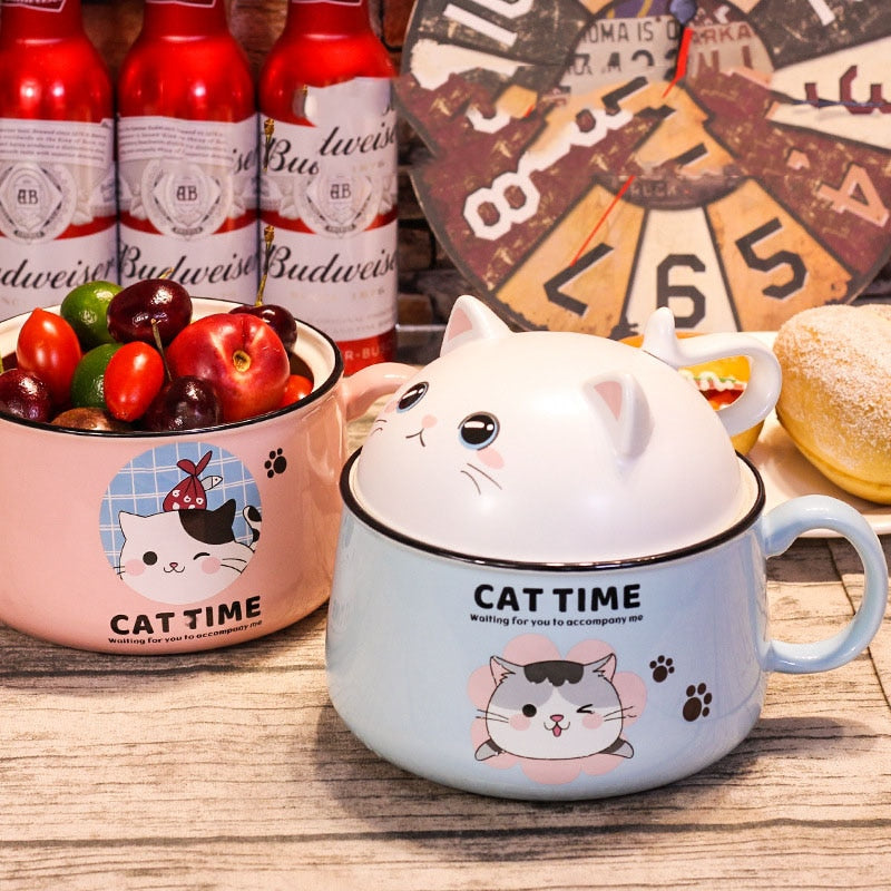 Ceramic Cat Bowl Mug