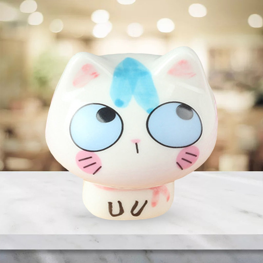 Ceramic Cat Figurines - 6x6.5cm C / China