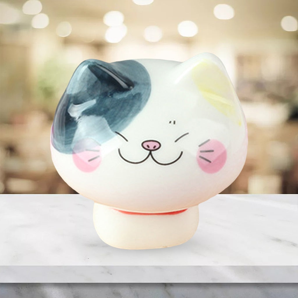 Ceramic Cat Figurines - 6x6.5cm D / China