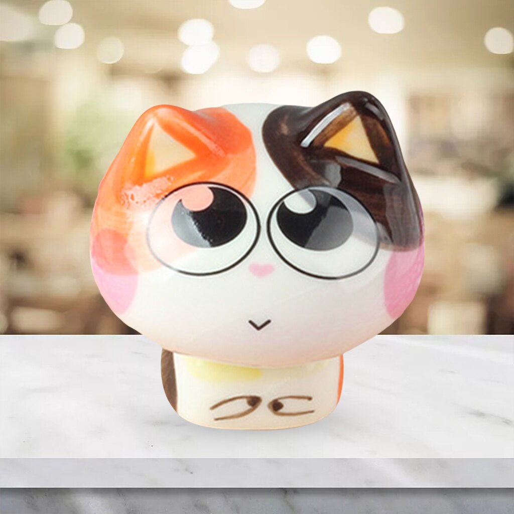 Ceramic Cat Figurines - 6x6.5cm F / China