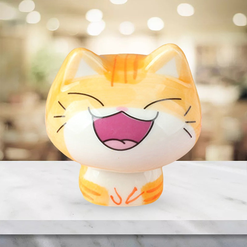 Ceramic Cat Figurines - 6x6.5cm G / China