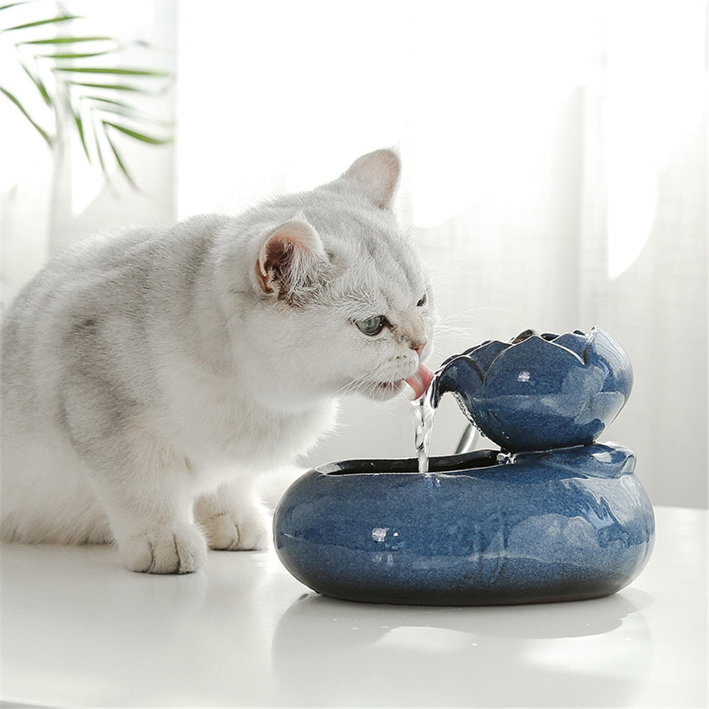 Ceramic Cat Water Fountain - Cat water fountain